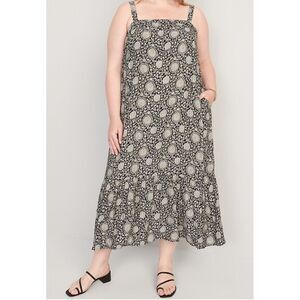 Old Navy Women's Sleeveless Tiered Midi Artsy Boho Sun Dress 2X Summer Beach Y2K